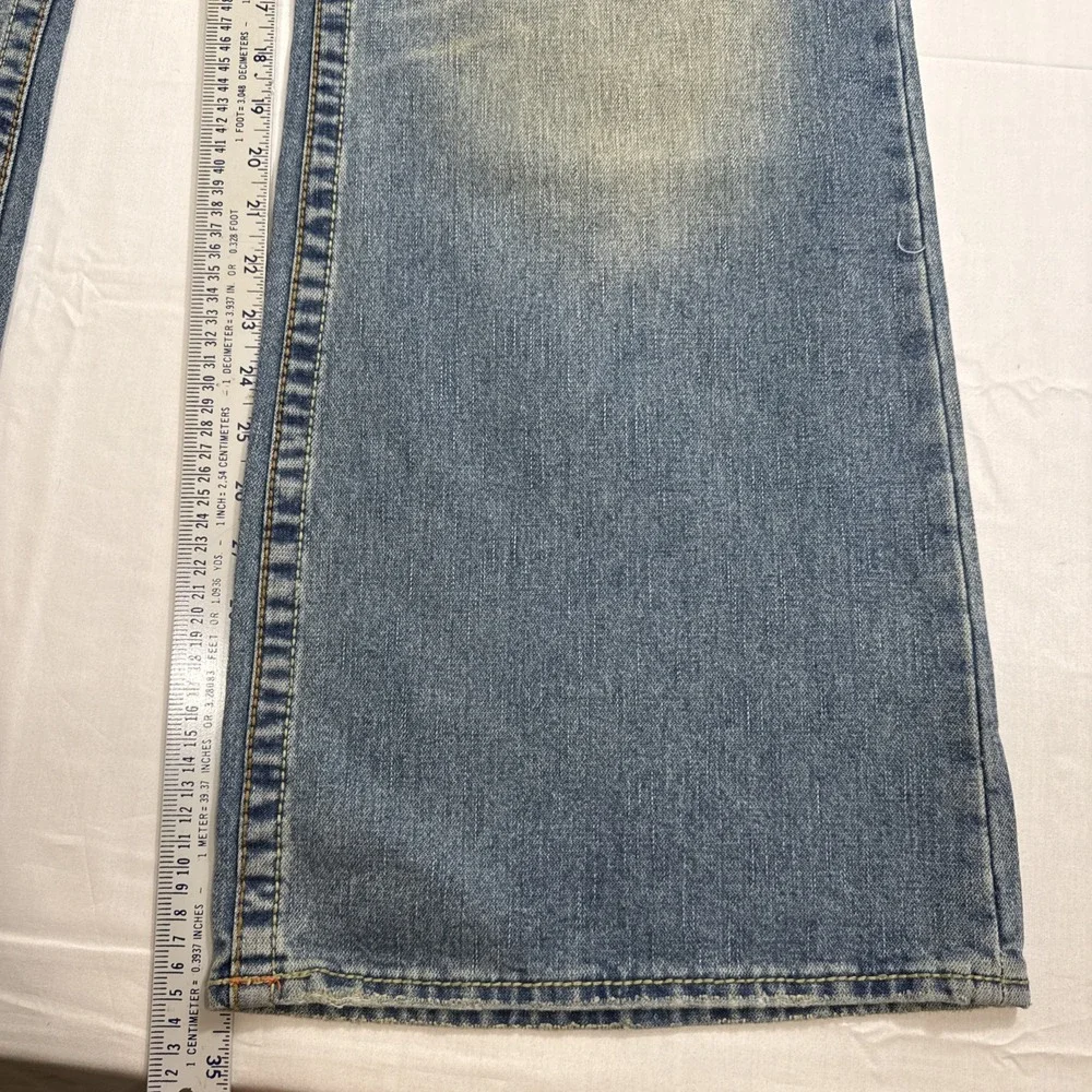 JEANS FLARE‎ True Religion MENS 40X34 BOBBY BIG T  Y2K Grunge Big Stitch